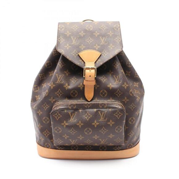 LOUIS VUITTON Brown Monogram Leather Backpack - Picture 1 of 10